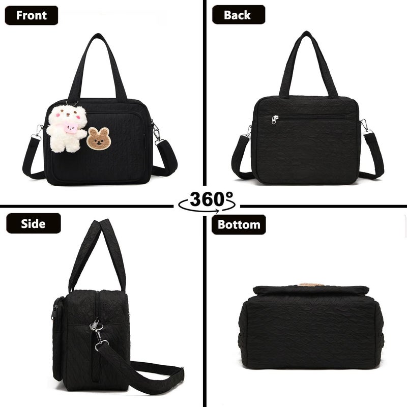 NIKUKY Baby Diaper Bag Tote, Cute Small Crossbody Nappy Mommy Bag, Lightweight Travel & Hospital Multifunction Storage Tote - Image 3